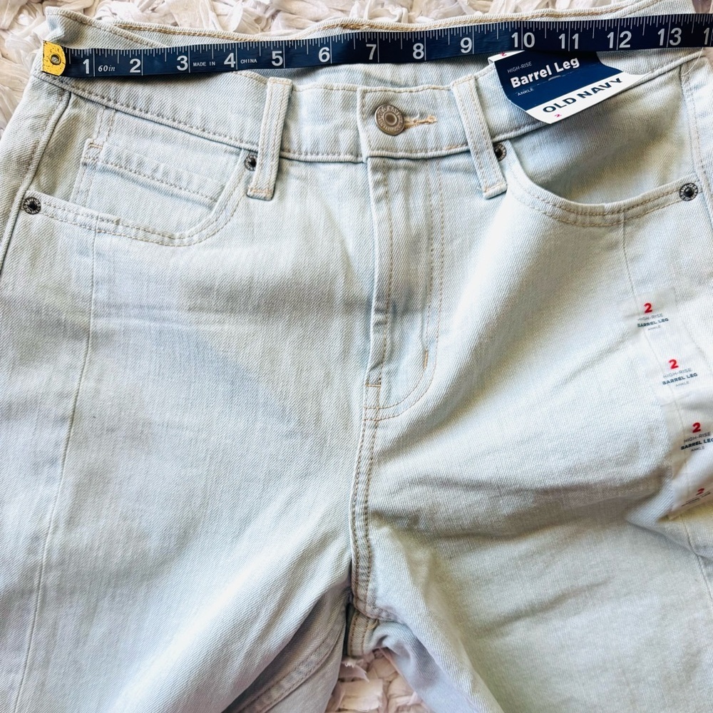 NWT Old Navy Barrel Jeans high rise ankle length sz 2 - Picture 9 of 10
